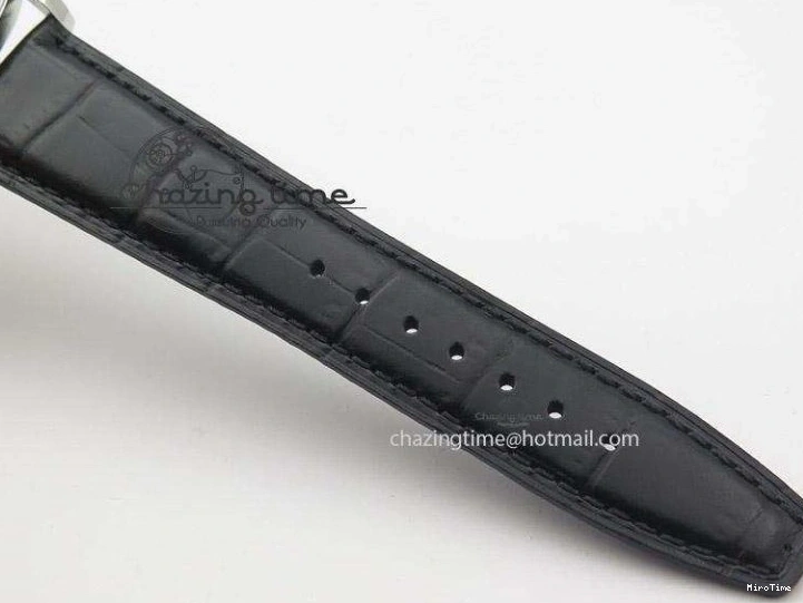 MIROTIME 0425 Portuguese IW545407 Black Dial ZF 1:1 Best Edition On Dark Blue Leather Strap DailyWear 7337